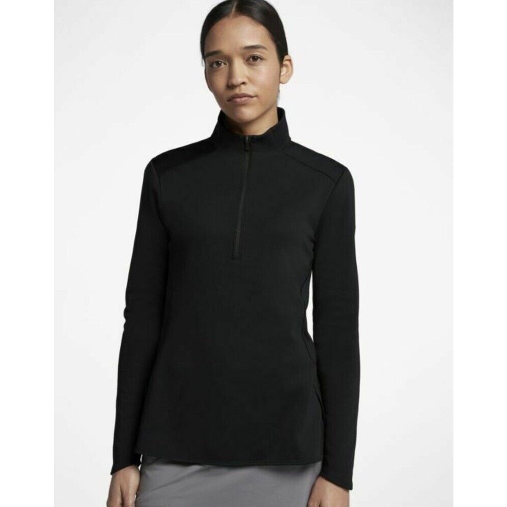 Nike Dri-Fit Size S Sweatshirt Pullover 1/2 Zip Long Sleeve Golf Black 930149